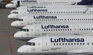 Foto de varios aviones de Lufthansa