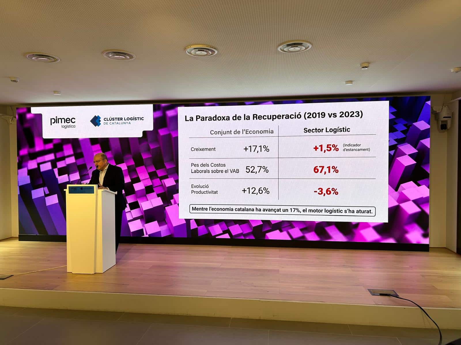 estudio y en los retos que afronta la logística catalana: costes, productividad, competitividad e infraestructuras.